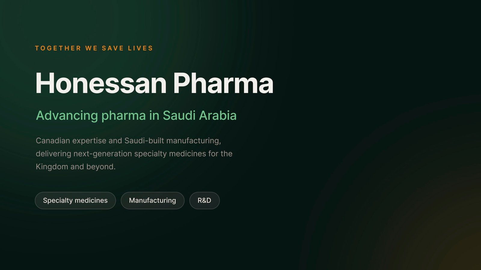 Honessan Pharma — specialty pharmaceutical manufacturing in Saudi Arabia